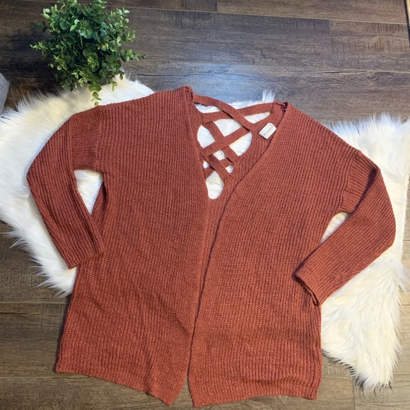 Dreamers Sweaters - Dreamers crisscross open cardigan sweater